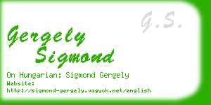 gergely sigmond business card